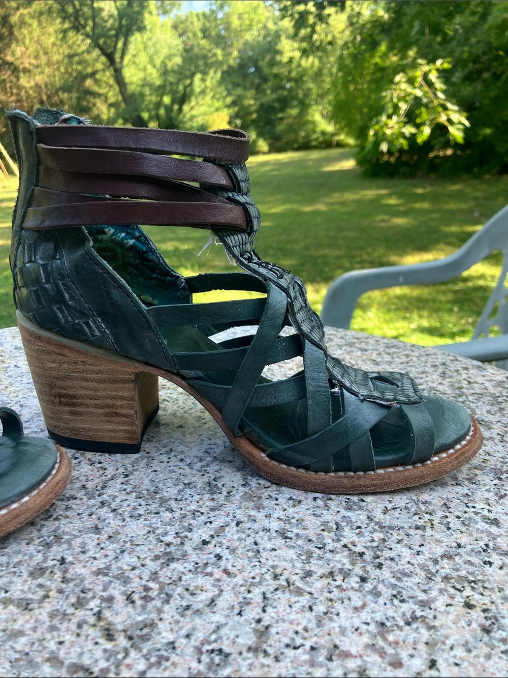 FreeBird by Steven Penny Blue Multi Woven Sandals 7 - Picture 2 of 10